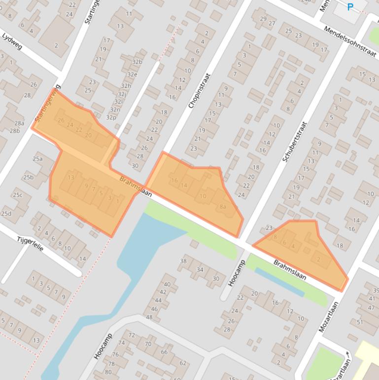 Kaart van postcodegebied 1921XE.