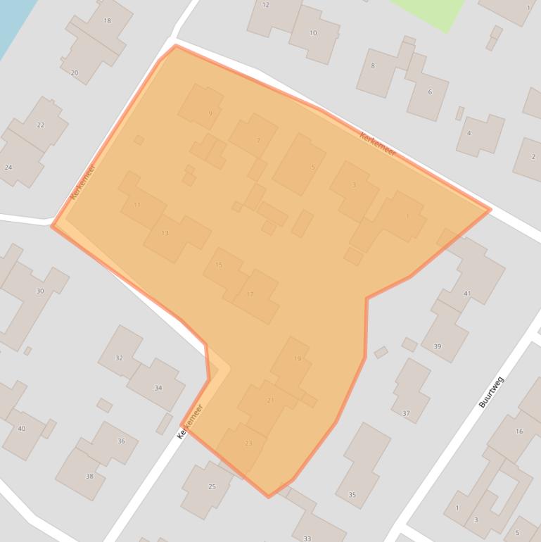 Kaart van postcodegebied 1921XT.