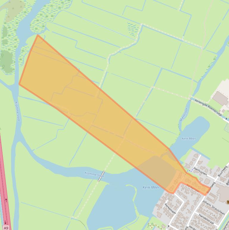 Kaart van postcodegebied 1921XW.