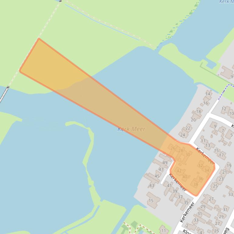 Kaart van postcodegebied 1921XX.