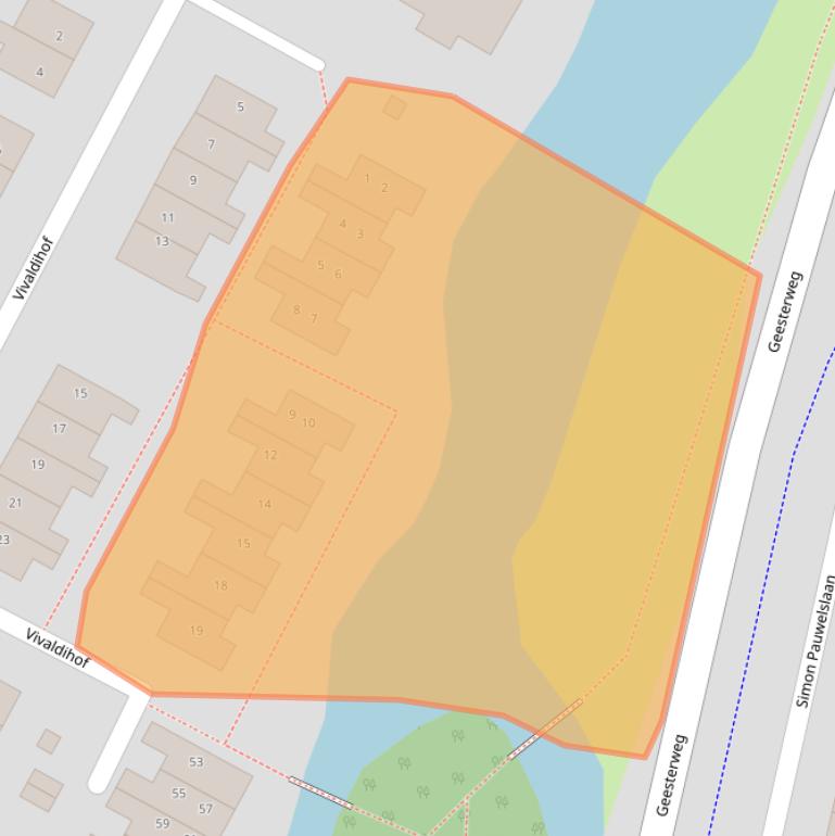 Kaart van postcodegebied 1921ZA.