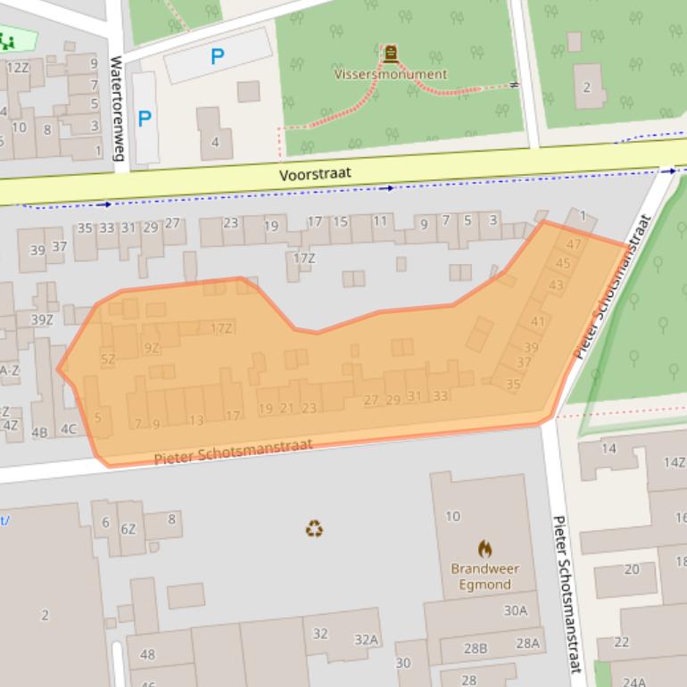 Kaart van postcodegebied 1931AS.