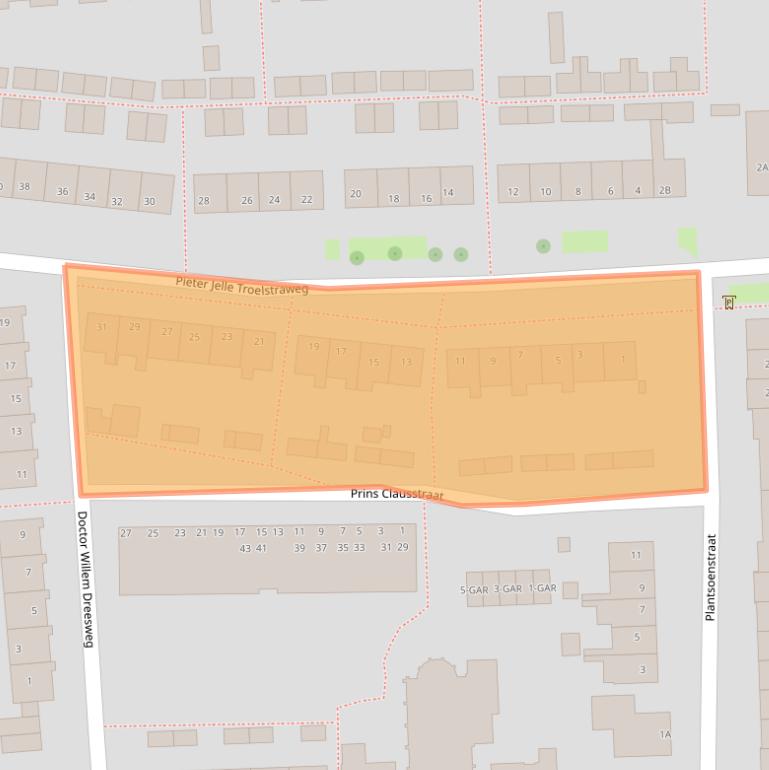 Kaart van postcodegebied 1931BD.
