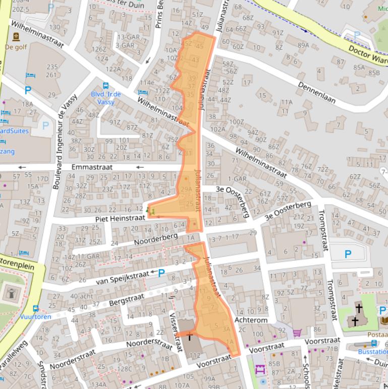 Kaart van postcodegebied 1931CA.