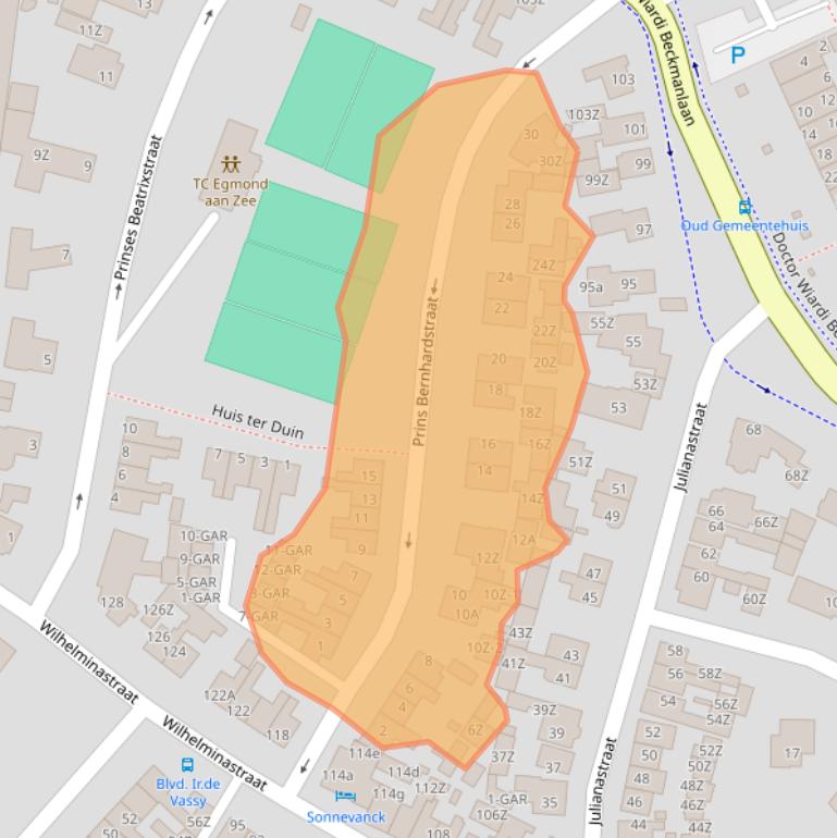 Kaart van postcodegebied 1931CE.