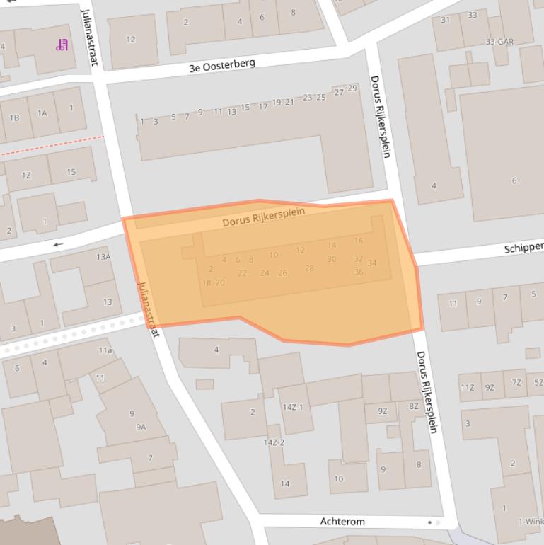 Kaart van postcodegebied 1931EG.