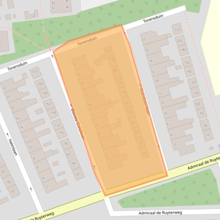 Kaart van postcodegebied 1931VC.