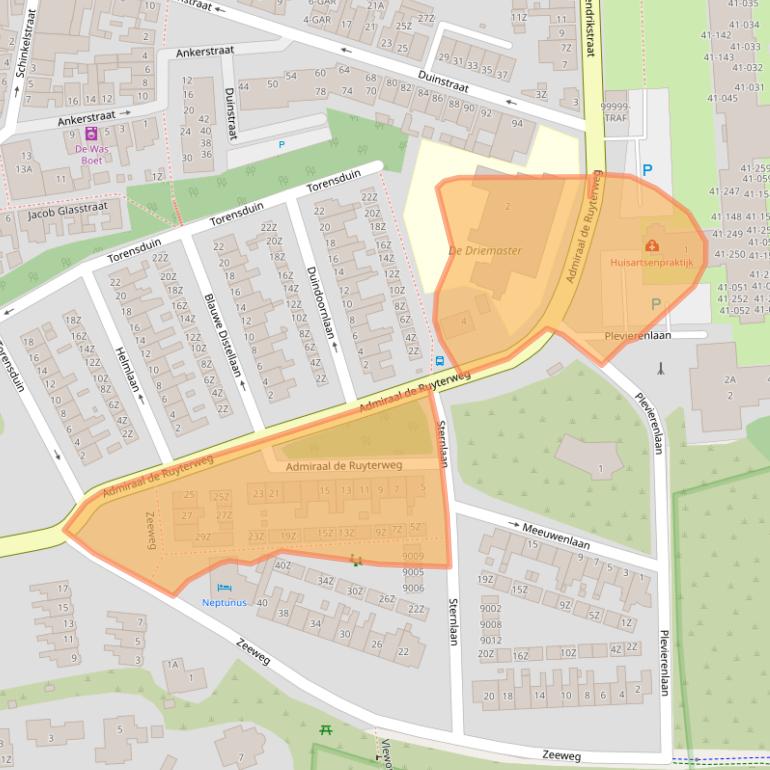 Kaart van postcodegebied 1931VE.
