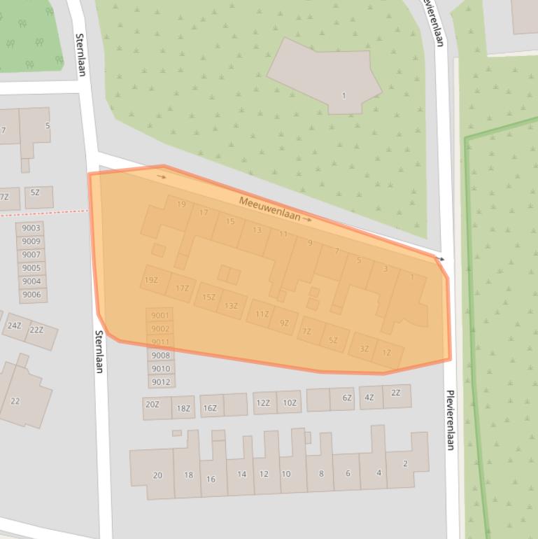 Kaart van postcodegebied 1931VG.