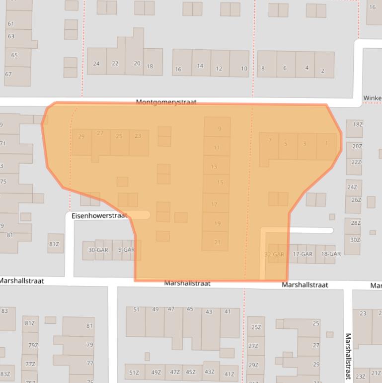 Kaart van postcodegebied 1931VW.