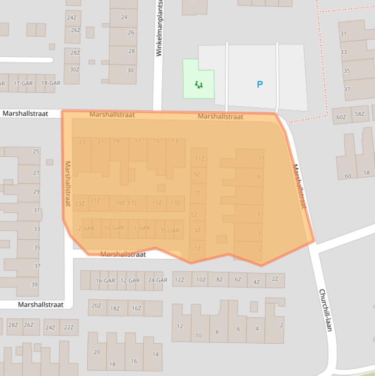 Kaart van postcodegebied 1931WB.