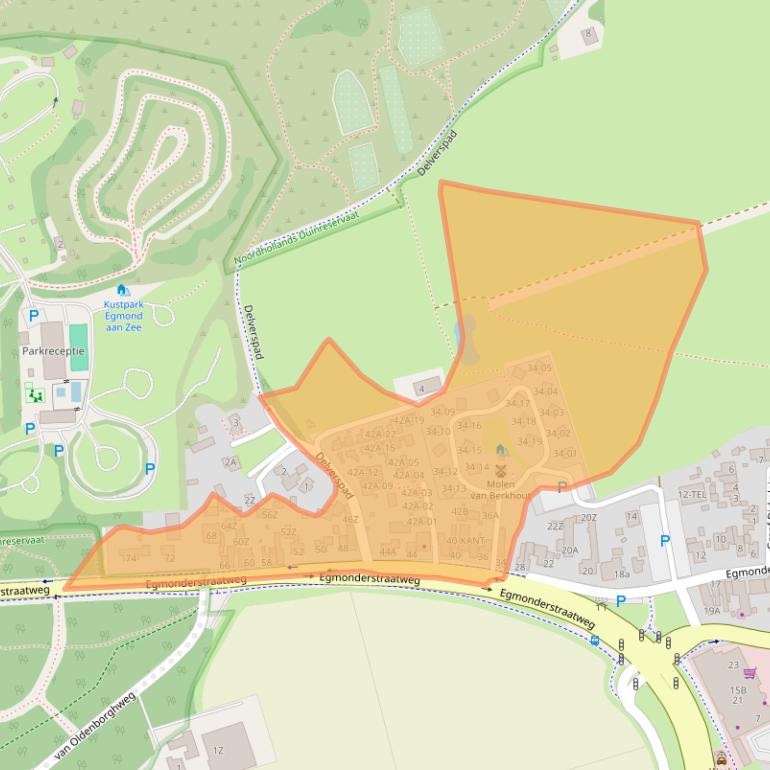 Kaart van postcodegebied 1934AD.