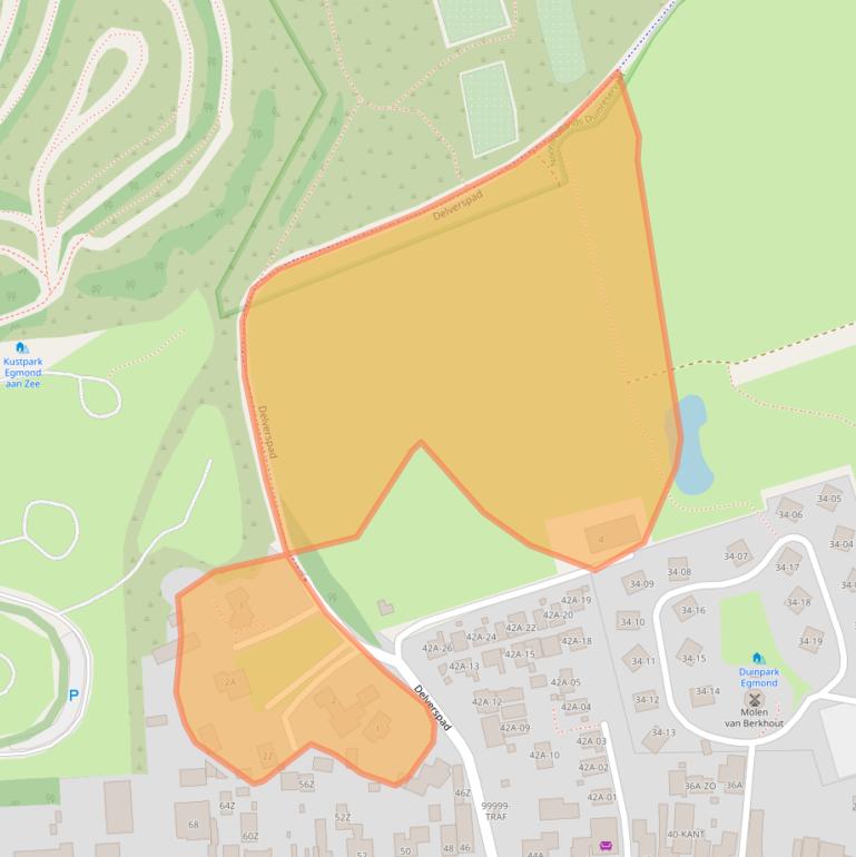 Kaart van postcodegebied 1934AE.