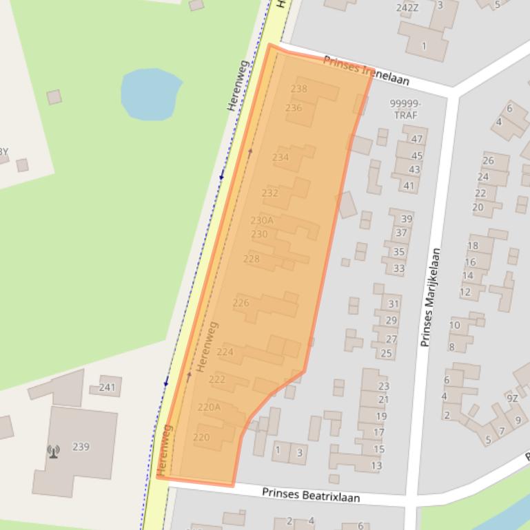 Kaart van postcodegebied 1934BG.