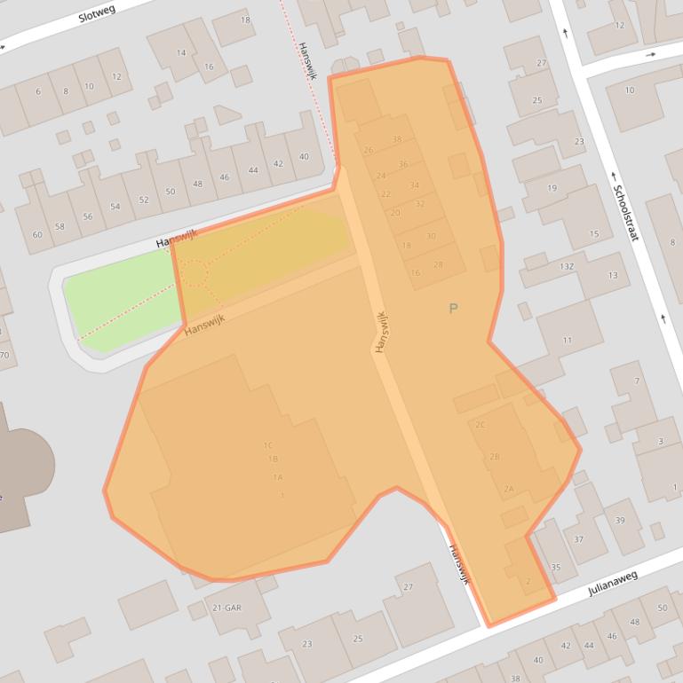 Kaart van postcodegebied 1934CP.