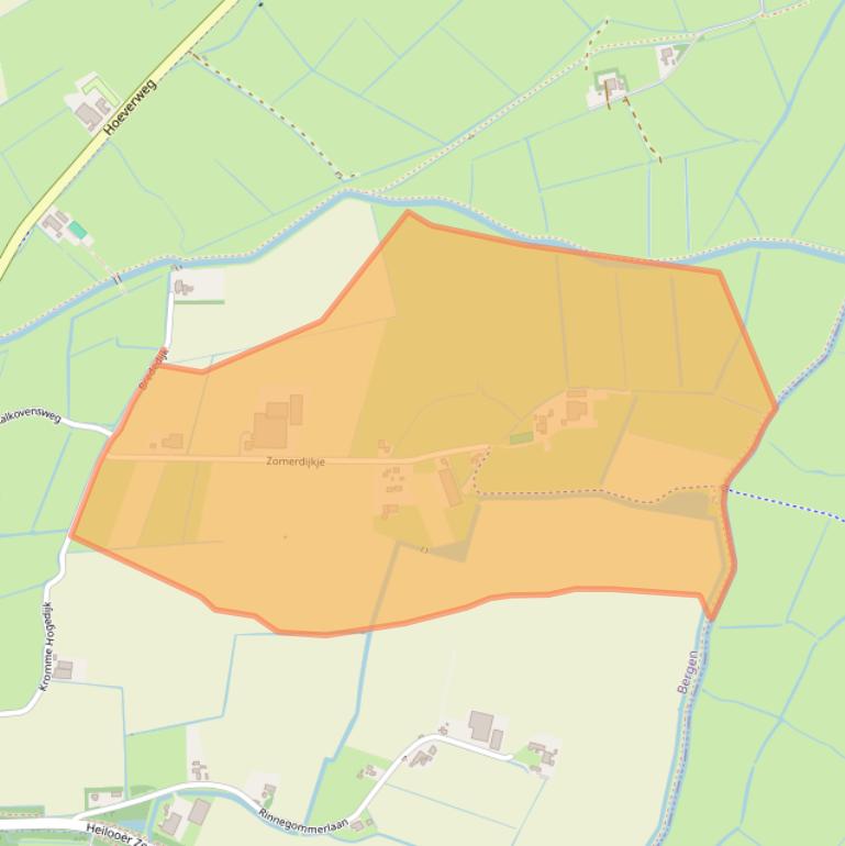 Kaart van postcodegebied 1934CT.