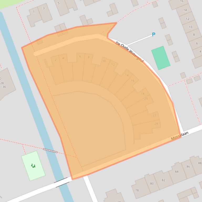 Kaart van postcodegebied 1934DC.