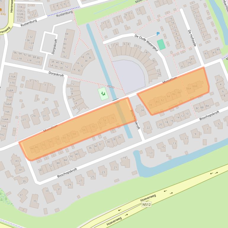 Kaart van postcodegebied 1934DD.