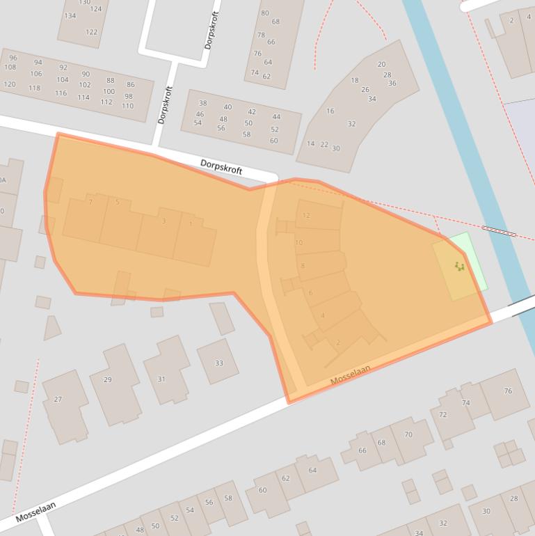 Kaart van postcodegebied 1934DH.