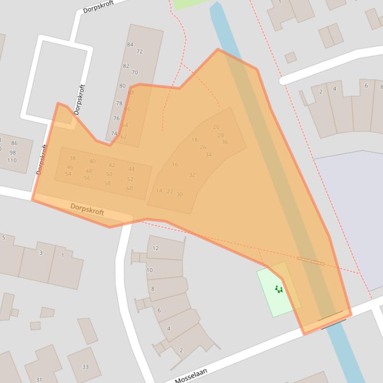 Kaart van postcodegebied 1934DJ.