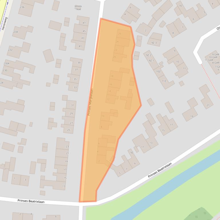 Kaart van postcodegebied 1934EB.