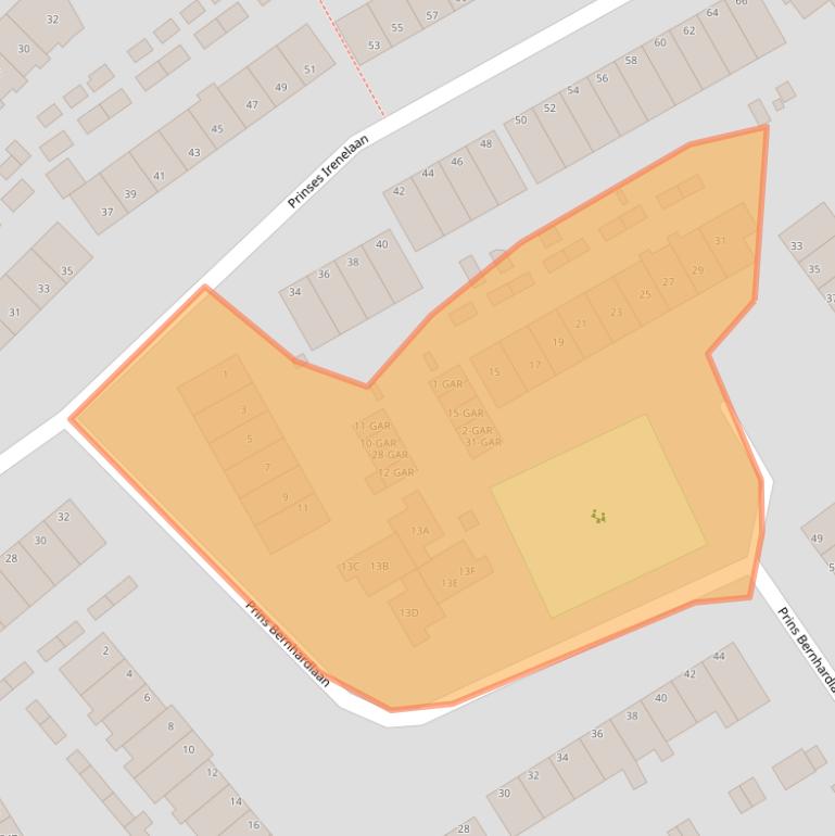 Kaart van postcodegebied 1934EP.