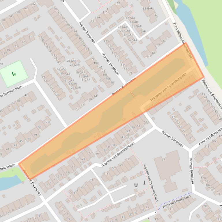 Kaart van postcodegebied 1934GJ.