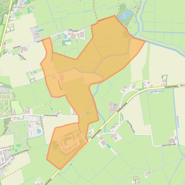 Kaart van postcodegebied 1934PP.