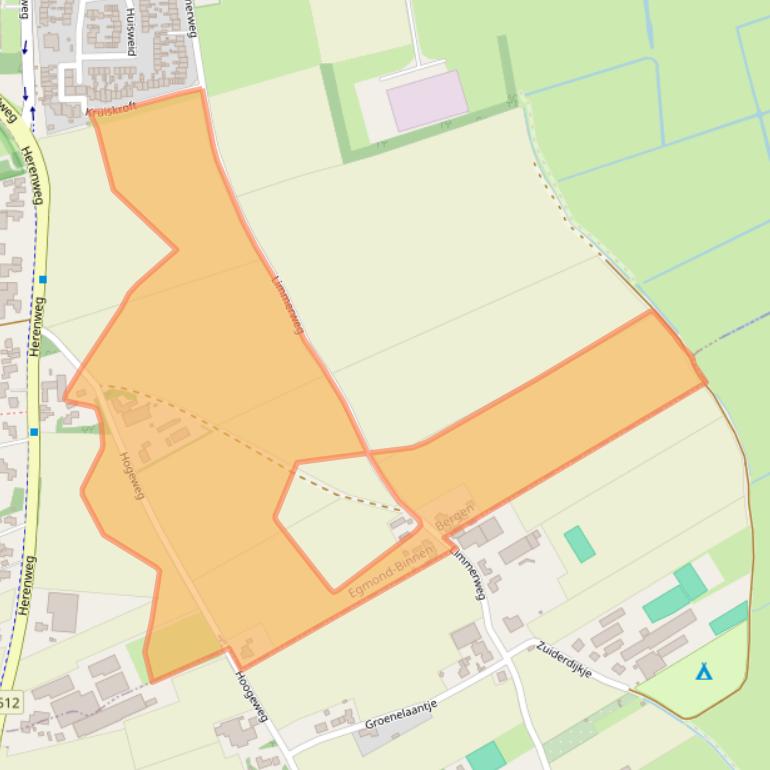 Kaart van postcodegebied 1935AN.