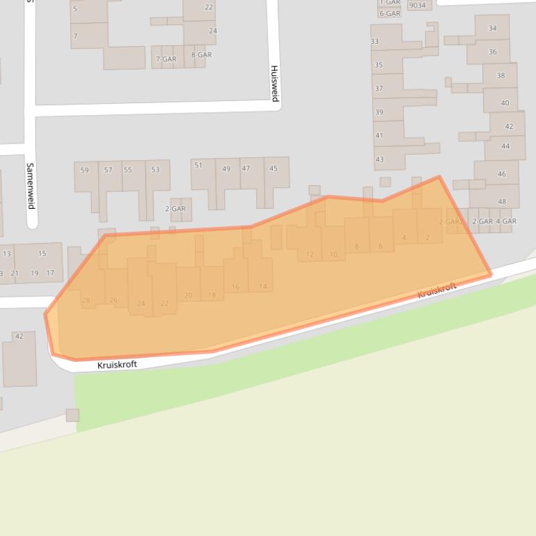 Kaart van postcodegebied 1935AP.