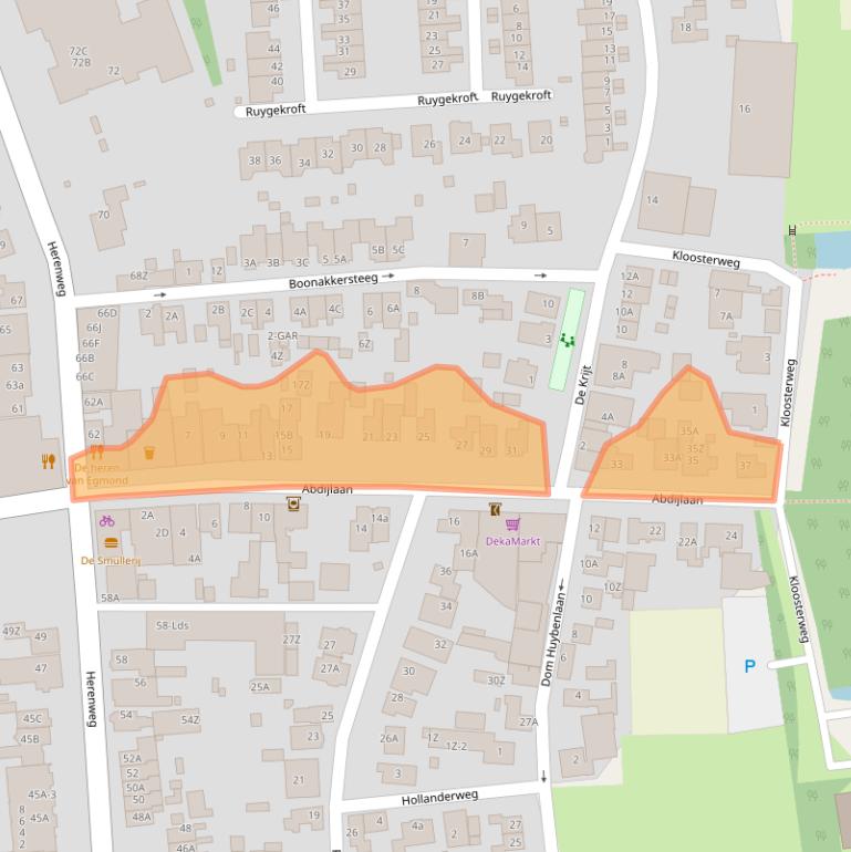 Kaart van postcodegebied 1935BG.