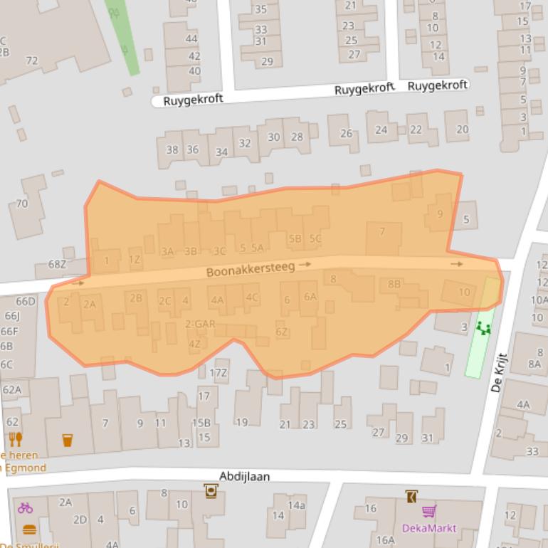 Kaart van postcodegebied 1935BK.