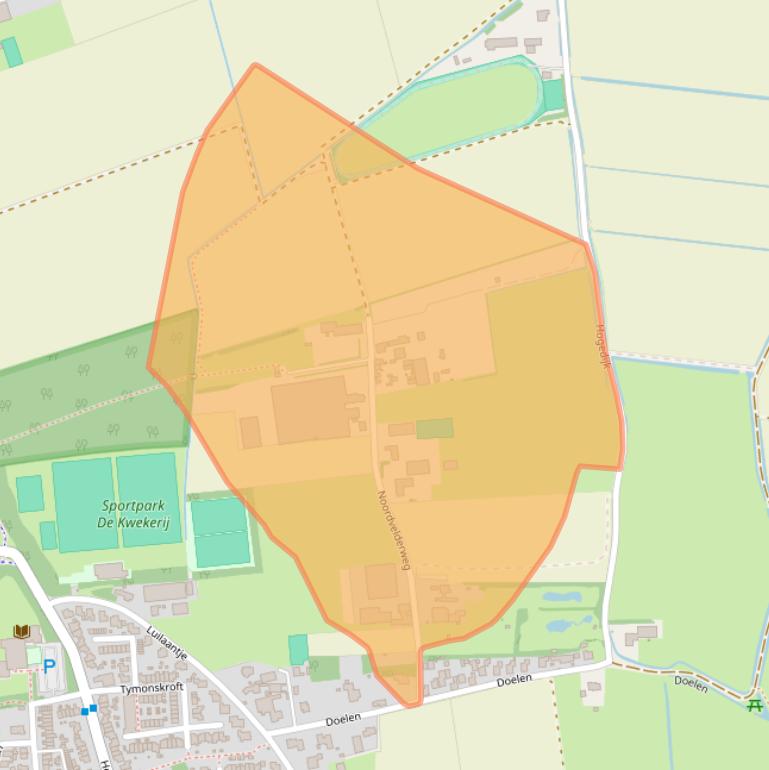 Kaart van postcodegebied 1935BP.