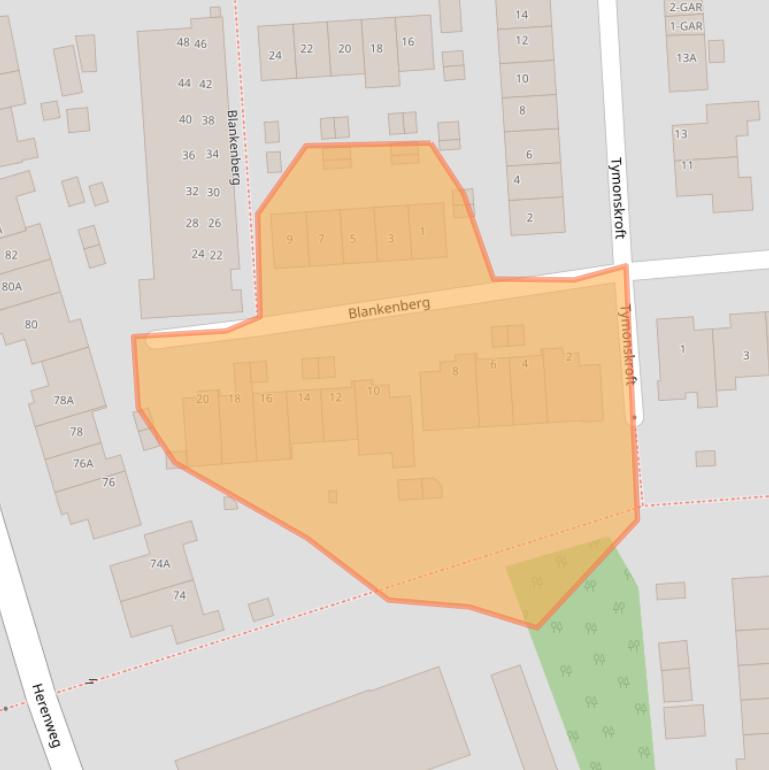 Kaart van postcodegebied 1935CG.
