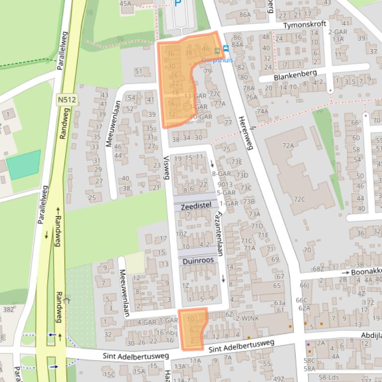 Kaart van postcodegebied 1935EC.