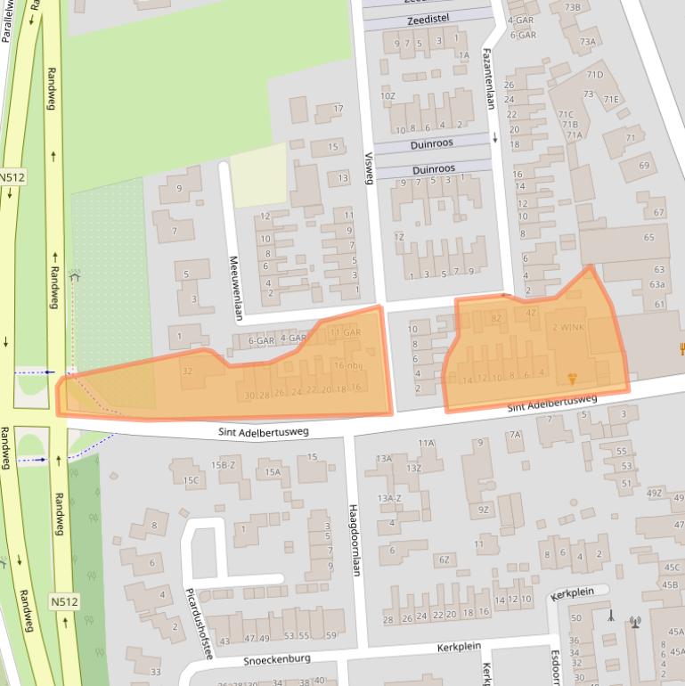 Kaart van postcodegebied 1935EL.