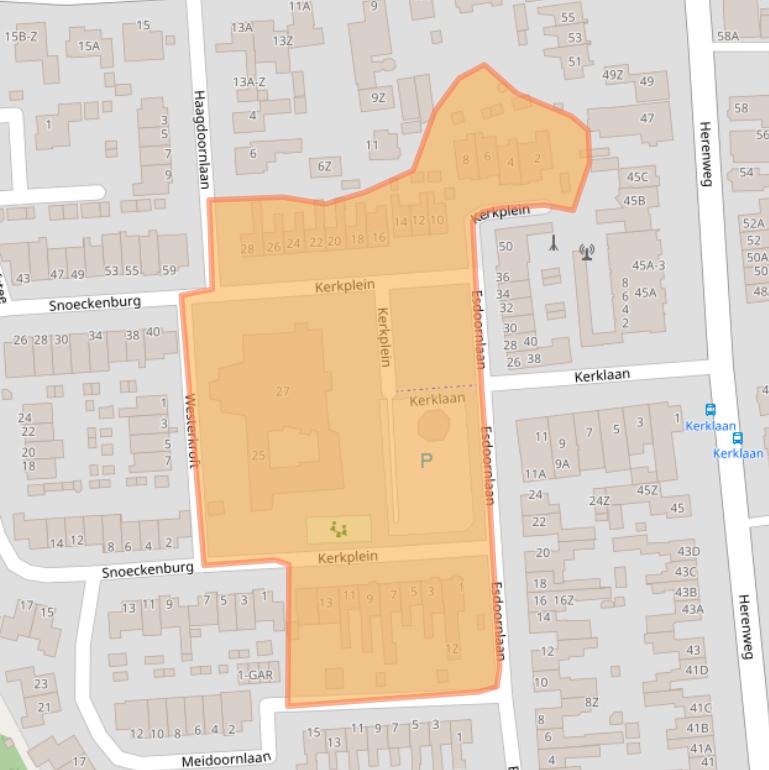 Kaart van postcodegebied 1935EW.