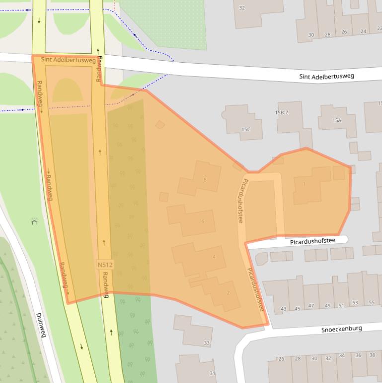 Kaart van postcodegebied 1935GE.