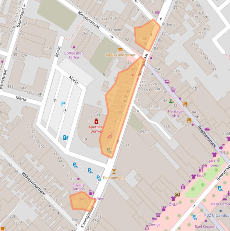 Kaart van postcodegebied 1941BE.