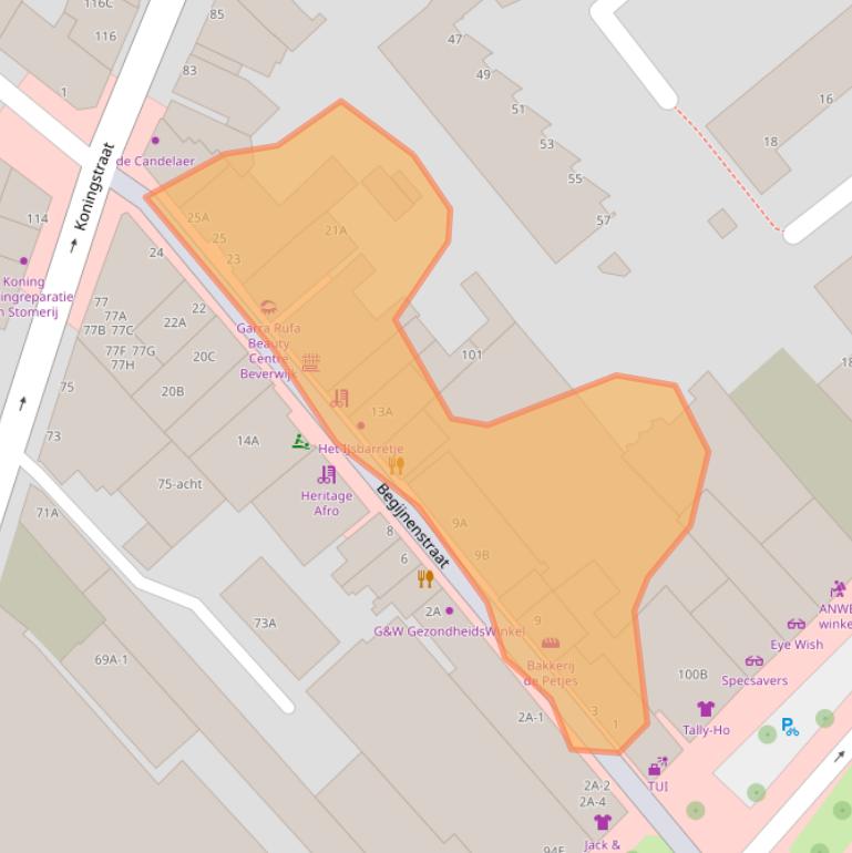 Kaart van postcodegebied 1941BR.