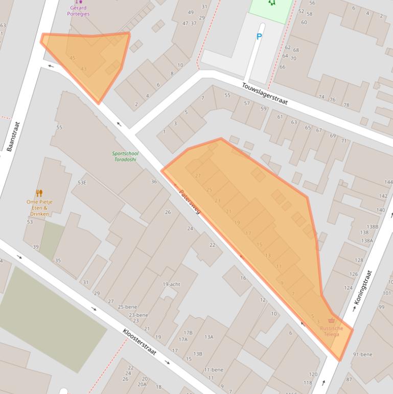 Kaart van postcodegebied 1941BT.