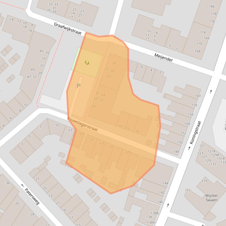 Kaart van postcodegebied 1941BX.