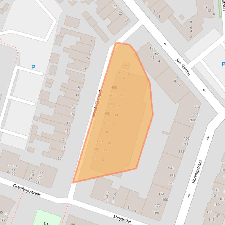Kaart van postcodegebied 1941BZ.