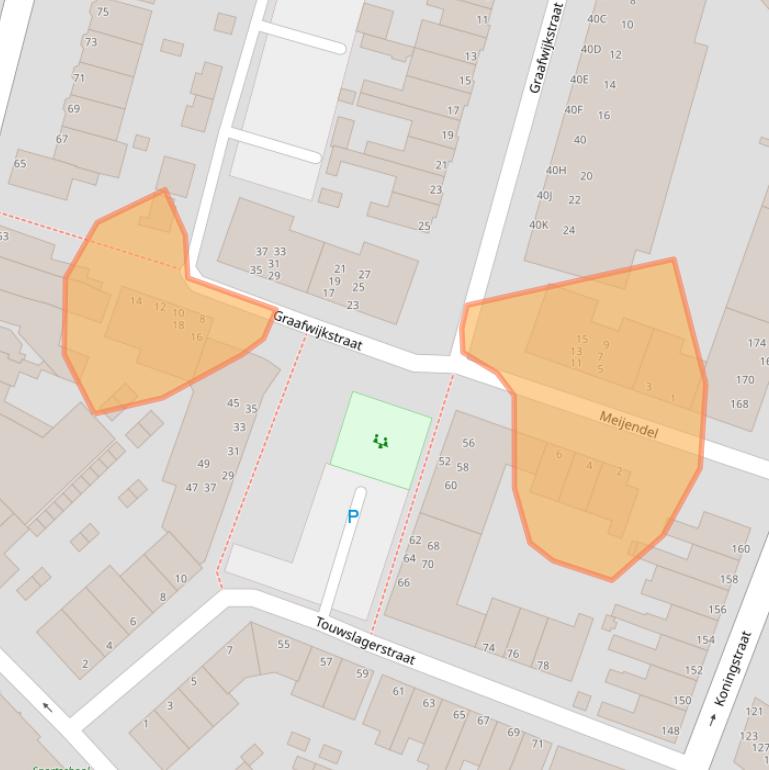 Kaart van postcodegebied 1941CM.