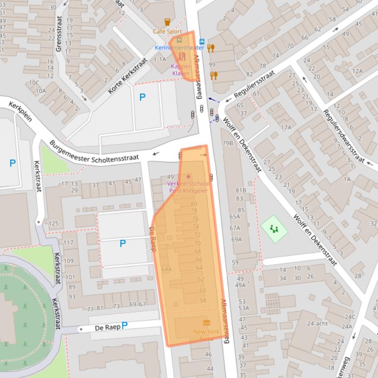 Kaart van postcodegebied 1941DP.
