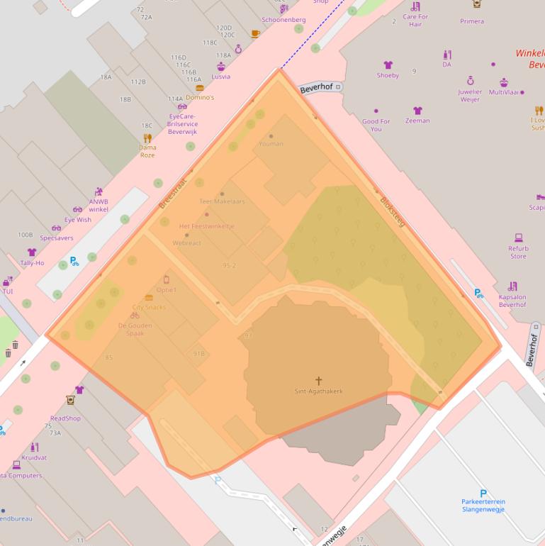 Kaart van postcodegebied 1941EG.