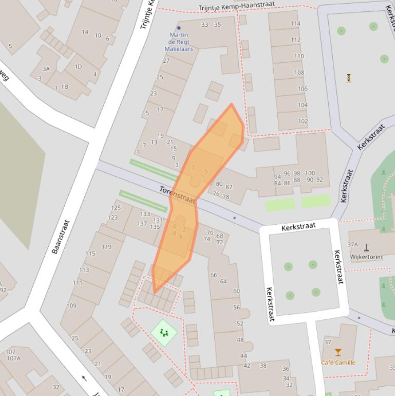 Kaart van postcodegebied 1941GE.