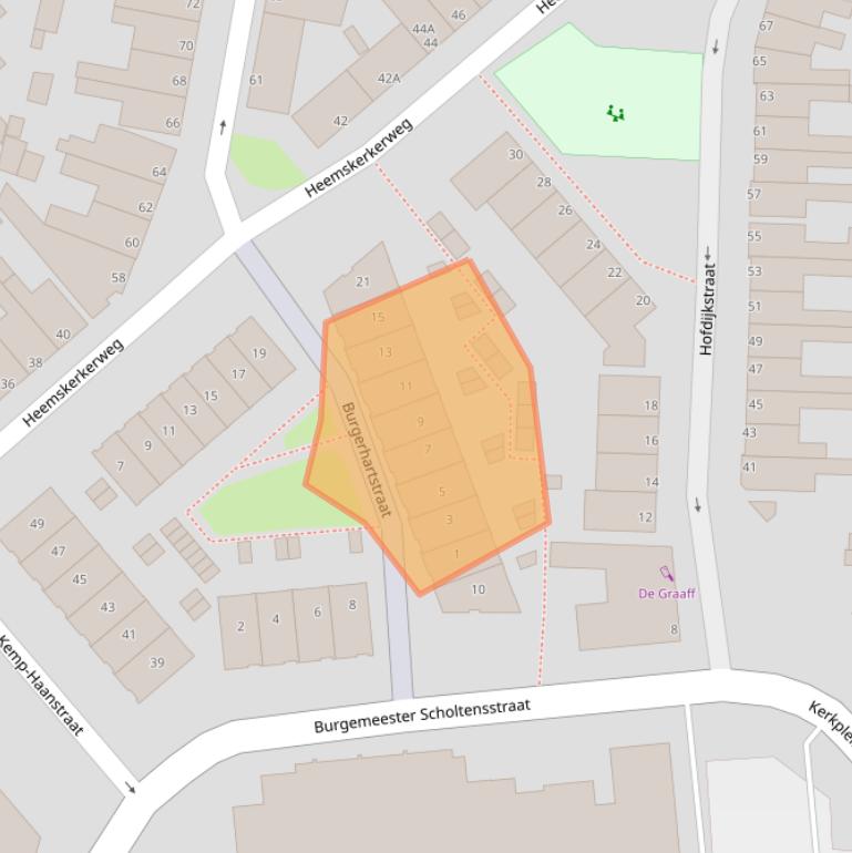 Kaart van postcodegebied 1941GG.