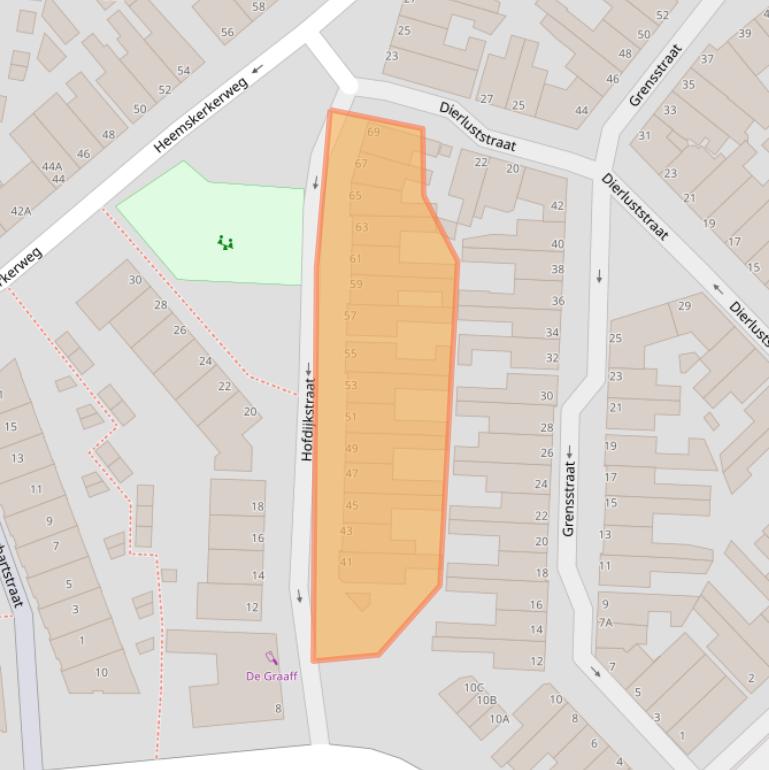 Kaart van postcodegebied 1941GJ.
