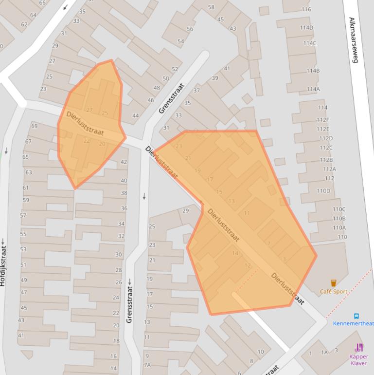 Kaart van postcodegebied 1941GP.